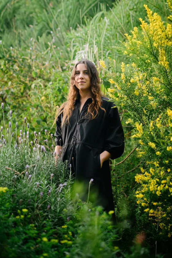 Michelle Kalach en el huerto
